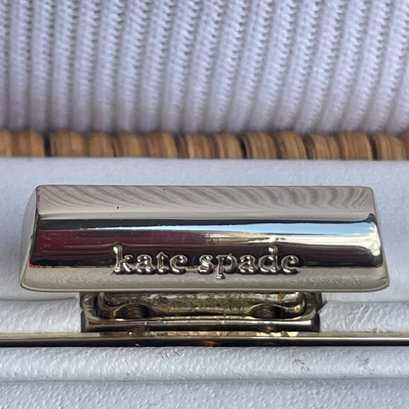 KATE SPADE KITT WICKER CONVERTIBLE CLUTCH CROSSBODY BAG Rectangular Casual - Picture 8 of 16